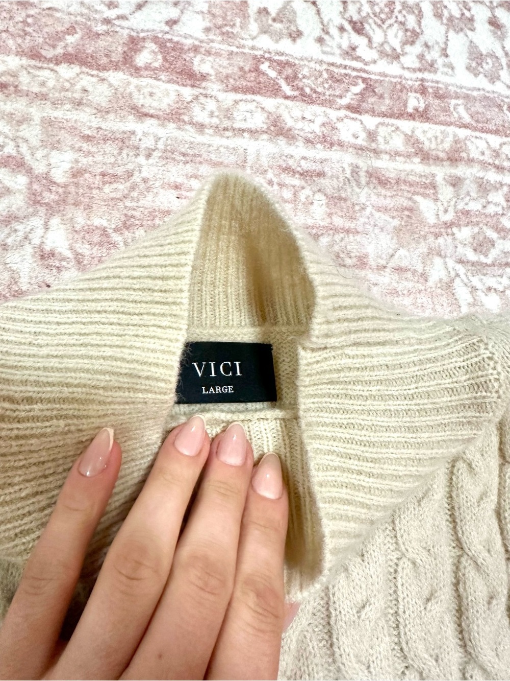 VICI 🤍 Cable Knit Sweater Dress - Picture 2 of 7